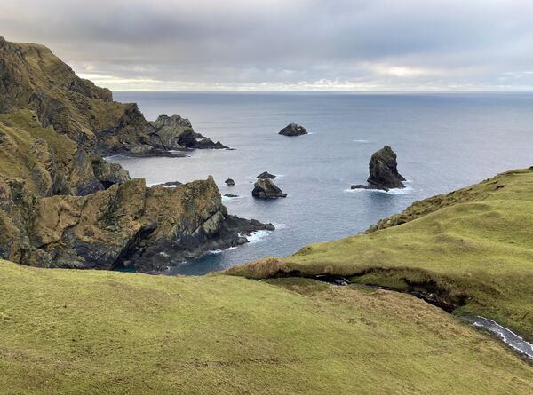 Hermaness - sea stacks, looking south